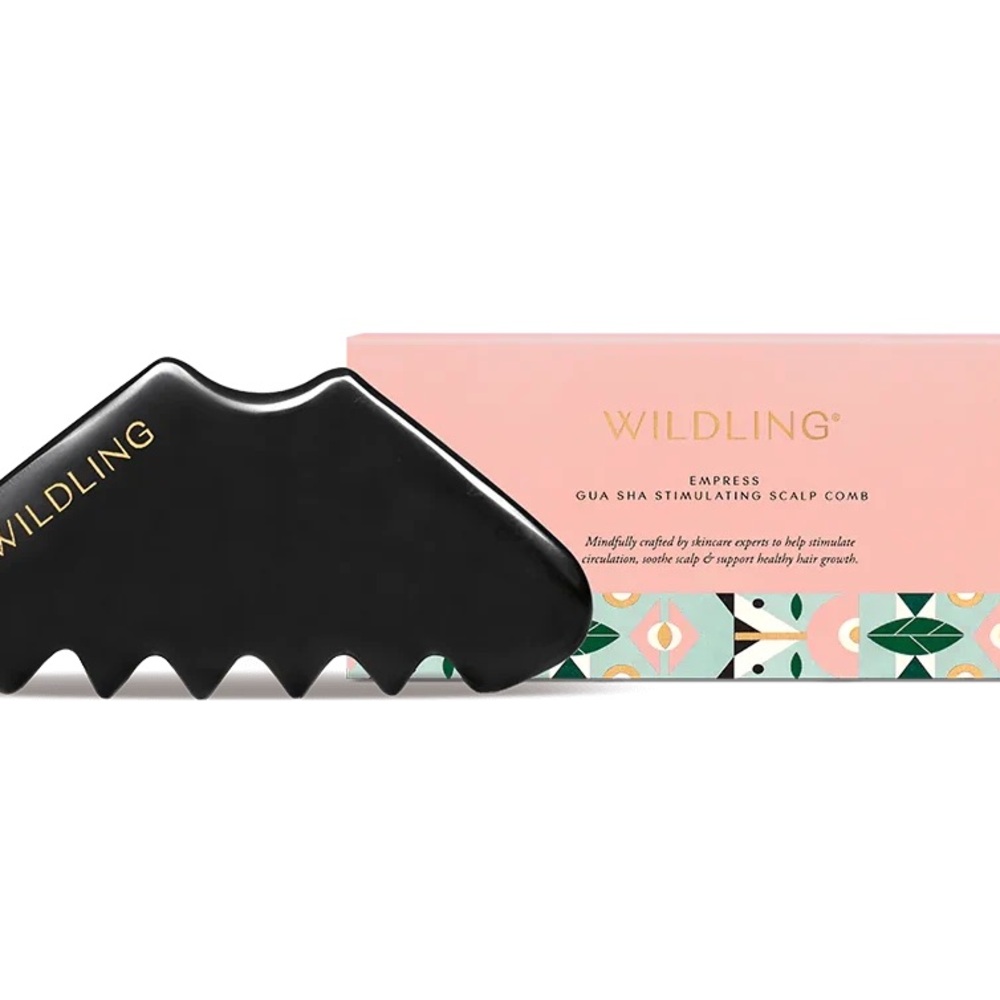 Wildling Empress Black Gua Sha Stimulating Scalp Comb